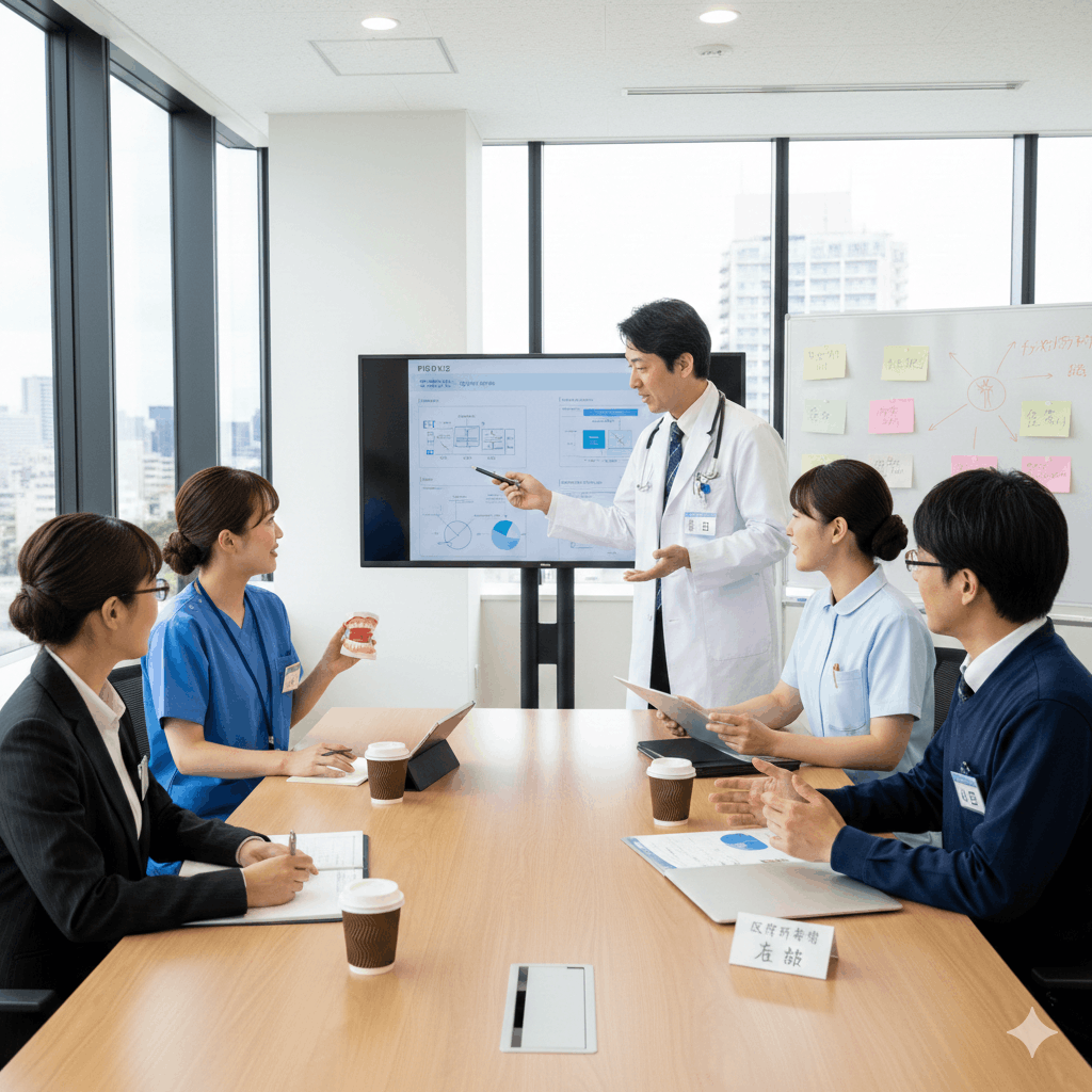 会議で話し合う参加者